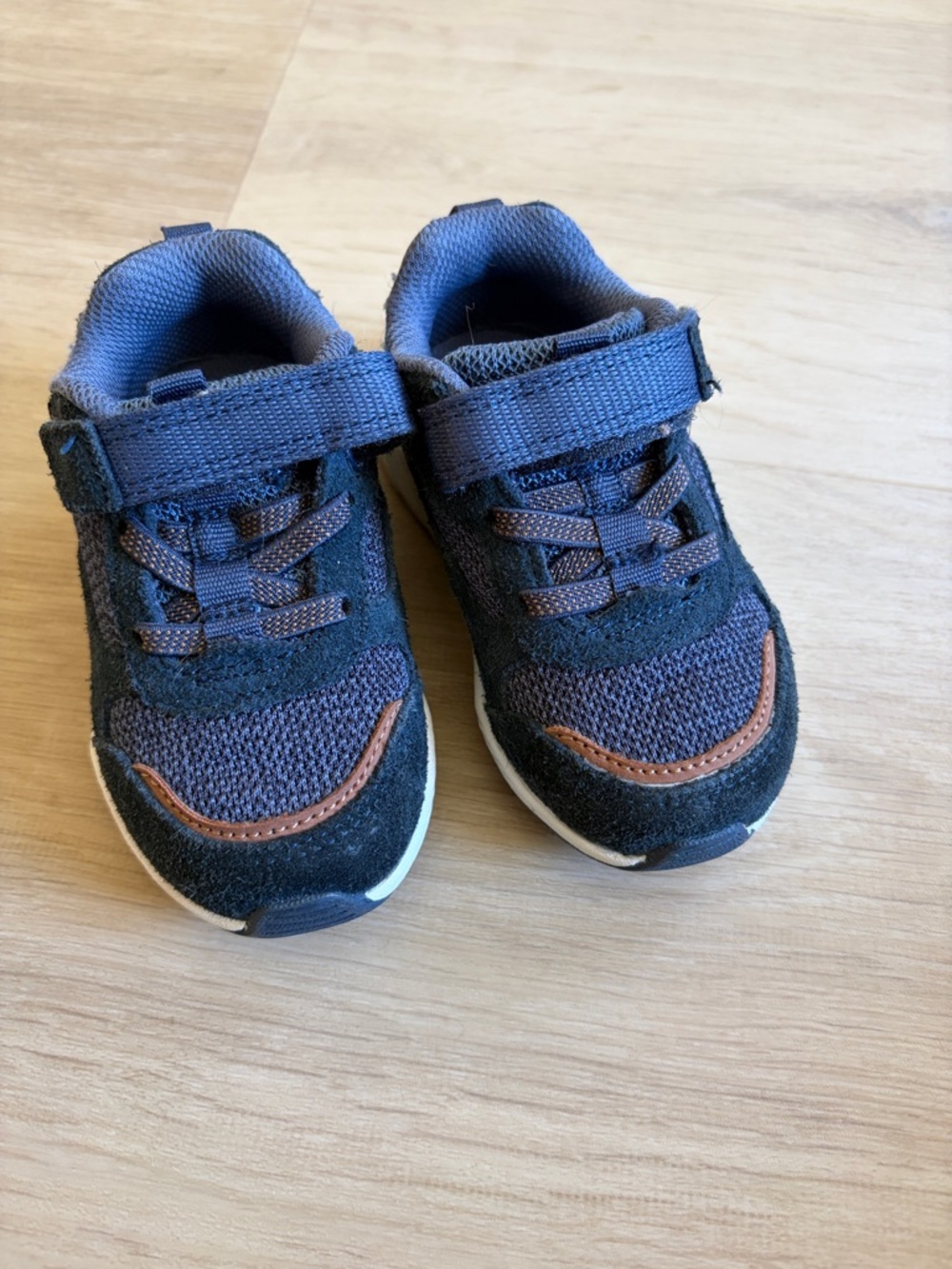 Stride Rite Navy and Brown Toddlers' Sneakers